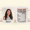 Custom Photo Perfect Wife Nutrition Facts - Personalized Ceramic Mug - Gift For Couple, Husband Wife NH96 Custom Photo Perfect Wife Nutrition Facts - Personalized Ceramic Mug - Gift For Couple, Husband Wife NH96