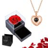 Custom Photo Projection Heart Necklace Gift Set Custom Photo Projection Heart Necklace Gift Set
