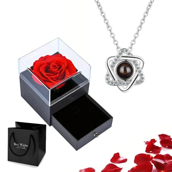 Custom Photo Projection Heart Necklace Gift Set Custom Photo Projection Heart Necklace Gift Set
