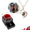 Custom Photo Projection Heart Necklace Gift Set Custom Photo Projection Heart Necklace Gift Set