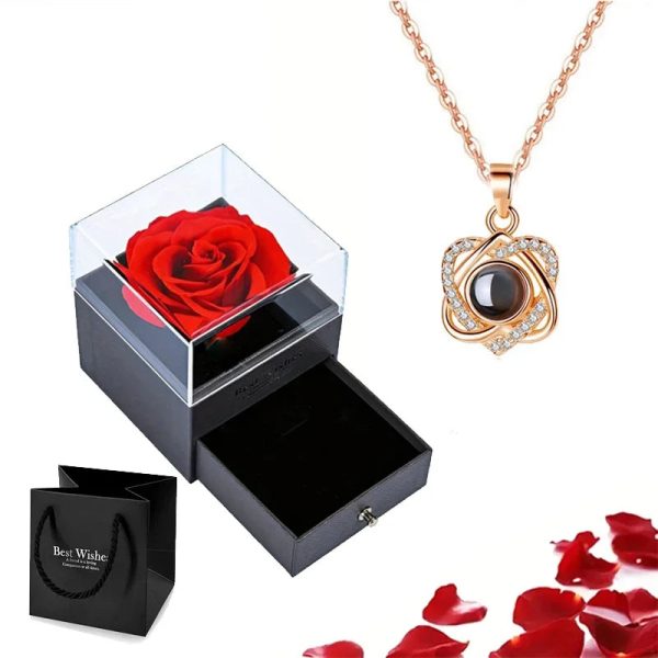 Custom Photo Projection Heart Necklace Gift Set Custom Photo Projection Heart Necklace Gift Set