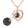 Custom Photo Projection Heart Necklace Gift Set Custom Photo Projection Heart Necklace Gift Set
