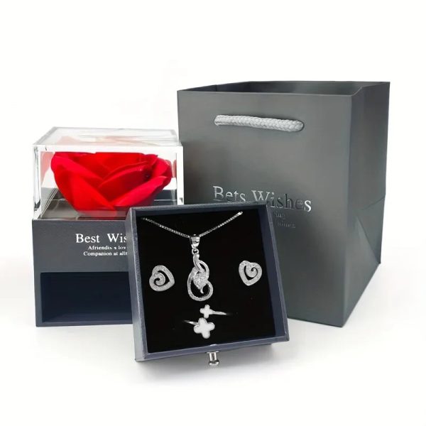 Custom Photo Projection Heart Necklace Gift Set Custom Photo Projection Heart Necklace Gift Set