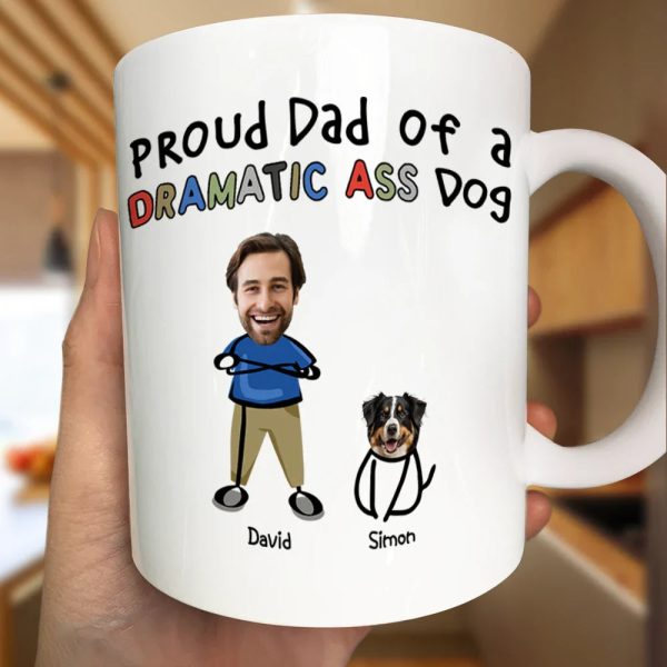Custom Photo Proud Dog Dad - Personalized Mug Custom Photo Proud Dog Dad - Personalized Mug