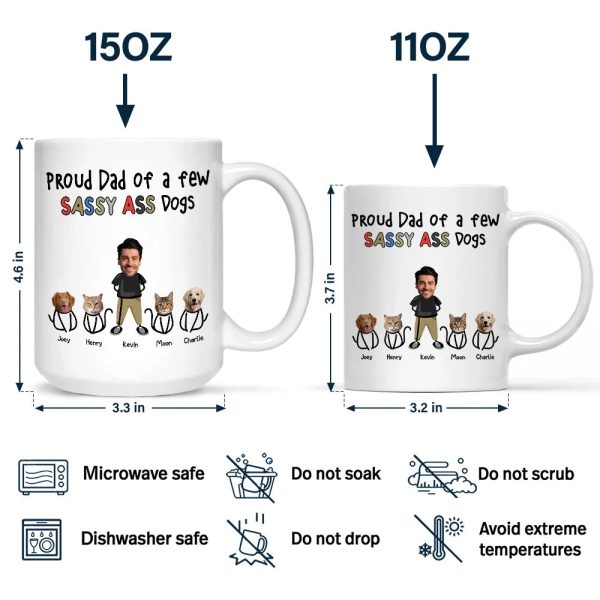 Custom Photo Proud Dog Dad - Personalized Mug Custom Photo Proud Dog Dad - Personalized Mug