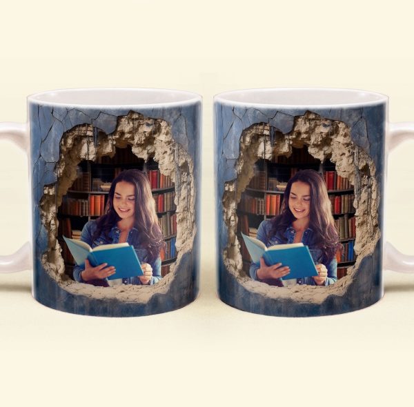 Custom Photo Reading Books - Personalized Photo Mug Custom Photo Reading Books - Personalized Photo Mug