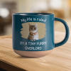 Custom Photo Ruled By A Tiny Furry Overlord For Cat Lover Pottery Mug TH10 892087