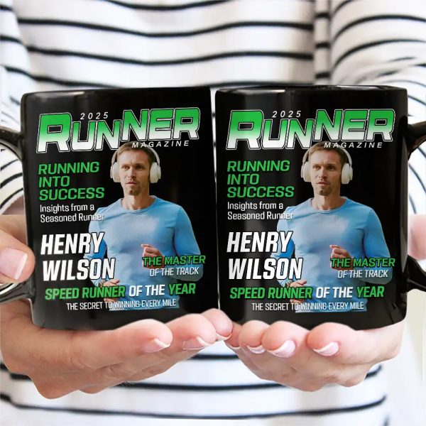 Custom Photo Runner Magazine - Personalized Mug Custom Photo Runner Magazine - Personalized Mug