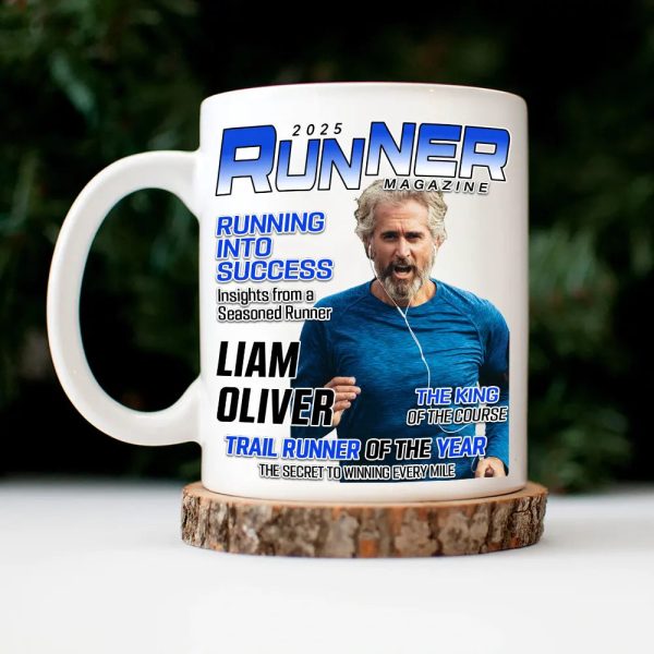 Custom Photo Runner Magazine - Personalized Mug Custom Photo Runner Magazine - Personalized Mug
