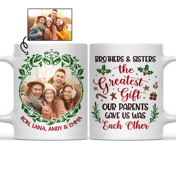 Custom Photo The Greatest Gift Was Each Other - Christmas Gift For Family And Friends - Personalized Custom Mug Custom Photo The Greatest Gift Was Each Other - Christmas Gift For Family And Friends - Personalized Custom Mug