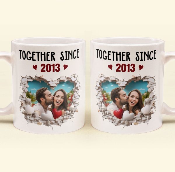 Custom Photo Together Since Anniversary Gift - Personalized Ceramic Mug - Gift For Couple, Husband Wife NH96 Custom Photo Together Since Anniversary Gift - Personalized Ceramic Mug - Gift For Couple, Husband Wife NH96