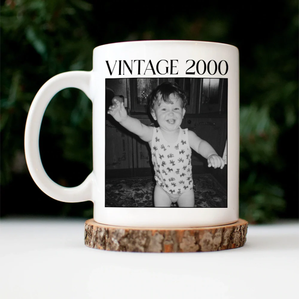 Custom Photo Vintage Image And Year - Personalized Mug Custom Photo Vintage Image And Year - Personalized Mug