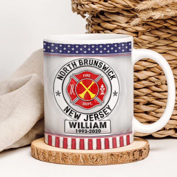 Custom Rank Badge Gifts For Firefighter Mug 03qhqn020824 Custom Rank Badge Gifts For Firefighter Mug 03qhqn020824