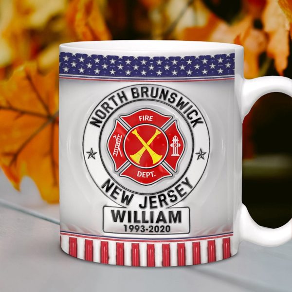 Custom Rank Badge Gifts For Firefighter Mug 03qhqn020824 Custom Rank Badge Gifts For Firefighter Mug 03qhqn020824