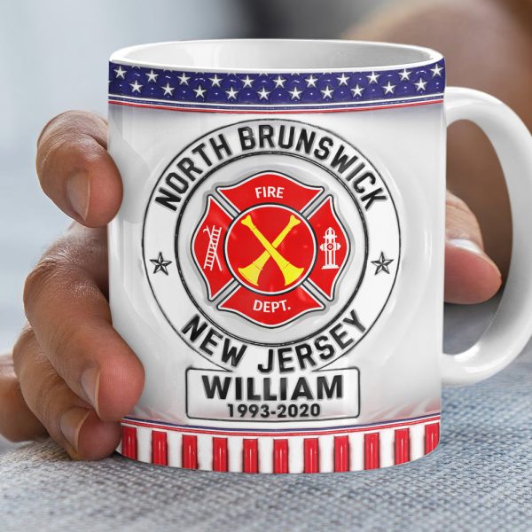 Custom Rank Badge Gifts For Firefighter Mug 03qhqn020824 Custom Rank Badge Gifts For Firefighter Mug 03qhqn020824