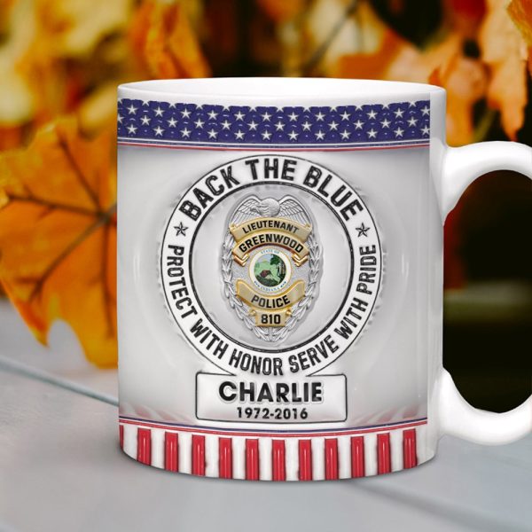 Custom Rank Badge Gifts For Police Mug 04qhqn020824 Custom Rank Badge Gifts For Police Mug 04qhqn020824