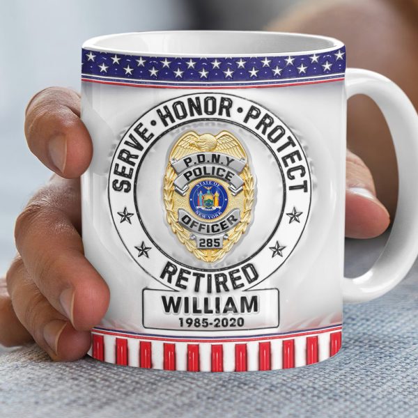 Custom Rank Badge Gifts For Police Mug 04qhqn020824 Custom Rank Badge Gifts For Police Mug 04qhqn020824