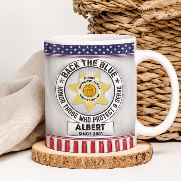 Custom Rank Badge Gifts For Police Mug 04qhqn020824 Custom Rank Badge Gifts For Police Mug 04qhqn020824