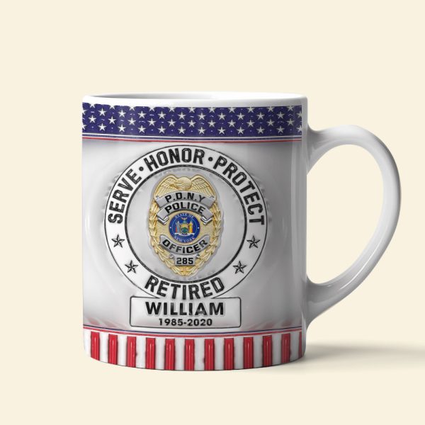Custom Rank Badge Gifts For Police Mug 04qhqn020824 Custom Rank Badge Gifts For Police Mug 04qhqn020824