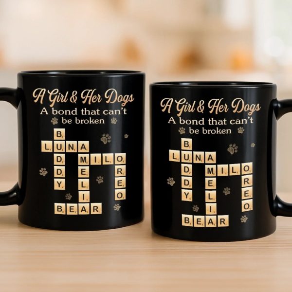 Custom Scrabble Black Mug - Personalized Birthday Gifts For Dog Cat Lovers, Dog Dad And Mom, Cat Owners - The Best Kind Of Chaos Custom Scrabble Black Mug - Personalized Birthday Gifts For Dog Cat Lovers, Dog Dad And Mom, Cat Owners - The Best Kind Of Chaos