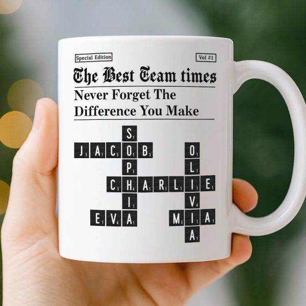 Custom Scrabble Mug - Personalized Birthday Gifts For Coworker, Work Bestie - Teamwork Makes Every Day Better Custom Scrabble Mug - Personalized Birthday Gifts For Coworker, Work Bestie - Teamwork Makes Every Day Better