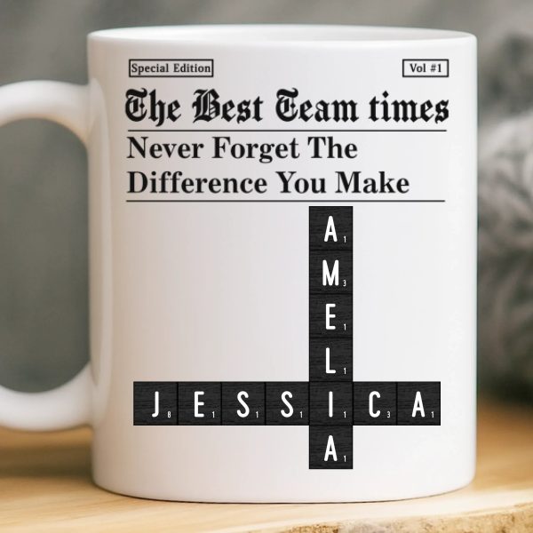 Custom Scrabble Mug - Personalized Birthday Gifts For Coworker, Work Bestie - Teamwork Makes Every Day Better Custom Scrabble Mug - Personalized Birthday Gifts For Coworker, Work Bestie - Teamwork Makes Every Day Better