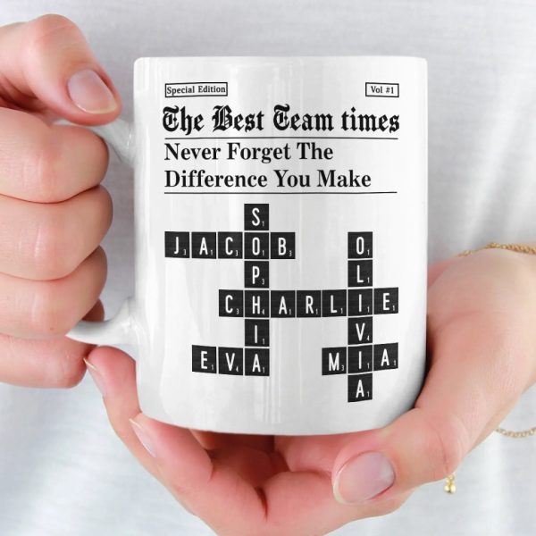 Custom Scrabble Mug - Personalized Birthday Gifts For Coworker, Work Bestie - Teamwork Makes Every Day Better Custom Scrabble Mug - Personalized Birthday Gifts For Coworker, Work Bestie - Teamwork Makes Every Day Better