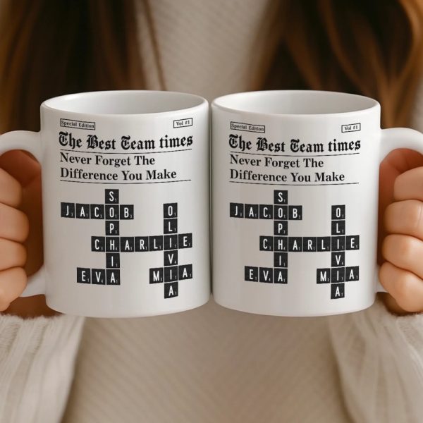Custom Scrabble Mug - Personalized Birthday Gifts For Coworker, Work Bestie - Teamwork Makes Every Day Better Custom Scrabble Mug - Personalized Birthday Gifts For Coworker, Work Bestie - Teamwork Makes Every Day Better