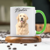 Custom Watercolor Dog Cat Pet Photo Accent Mug HA75 891804 Custom Watercolor Dog Cat Pet Photo Accent Mug HA75 891804