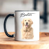 Custom Watercolor Dog Cat Pet Photo Accent Mug HA75 891804 Custom Watercolor Dog Cat Pet Photo Accent Mug HA75 891804