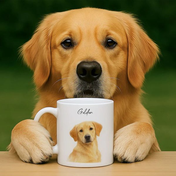 Custom Watercolor Pet Portrait Mug Perfect for Dog Lovers Custom Watercolor Pet Portrait Mug Perfect for Dog Lovers