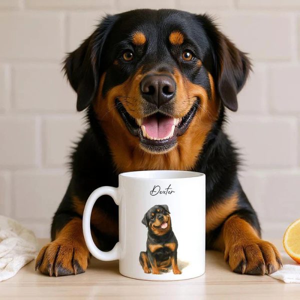 Custom Watercolor Pet Portrait Mug Perfect for Dog Lovers Custom Watercolor Pet Portrait Mug Perfect for Dog Lovers