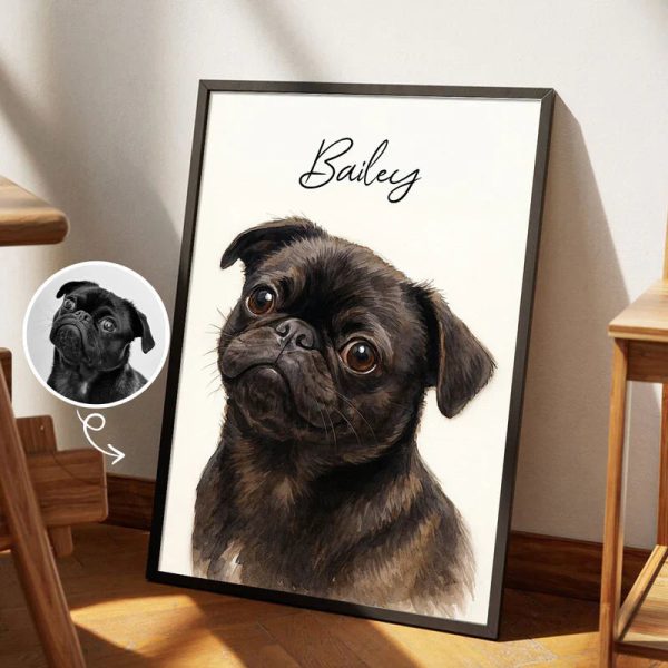 Custom Watercolor Pet Portrait Mug Perfect for Dog Lovers Custom Watercolor Pet Portrait Mug Perfect for Dog Lovers
