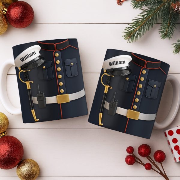 Customizable Design For Our Bravest Featuring Police Uniform - Personalized Custom Coffee Mug - JBS064_MG Customizable Design For Our Bravest Featuring Police Uniform - Personalized Custom Coffee Mug - JBS064_MG