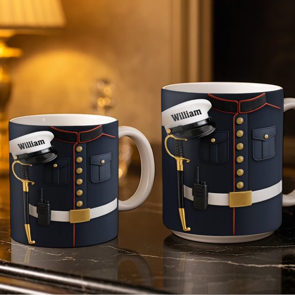 Customizable Design For Our Bravest Featuring Police Uniform - Personalized Custom Coffee Mug - JBS064_MG Customizable Design For Our Bravest Featuring Police Uniform - Personalized Custom Coffee Mug - JBS064_MG