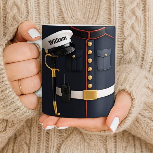 Customizable Design For Our Bravest Featuring Police Uniform - Personalized Custom Coffee Mug - JBS064_MG Customizable Design For Our Bravest Featuring Police Uniform - Personalized Custom Coffee Mug - JBS064_MG