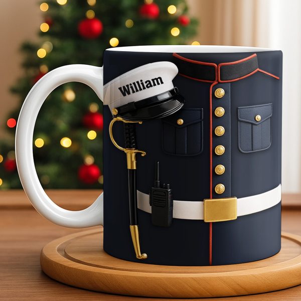 Customizable Design For Our Bravest Featuring Police Uniform - Personalized Custom Coffee Mug - JBS064_MG Customizable Design For Our Bravest Featuring Police Uniform - Personalized Custom Coffee Mug - JBS064_MG