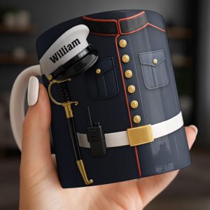 Customizable Design For Our Bravest Featuring Police Uniform - Personalized Custom Coffee Mug - JBS064_MG