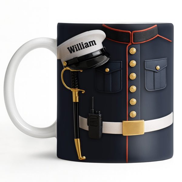 Customizable Design For Our Bravest Featuring Police Uniform - Personalized Custom Coffee Mug - JBS064_MG Customizable Design For Our Bravest Featuring Police Uniform - Personalized Custom Coffee Mug - JBS064_MG