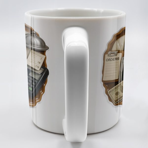 Customizable Diner Server Mug With Essential Tools - Personalized Custom Coffee Mug - FAM381_MG Customizable Diner Server Mug With Essential Tools - Personalized Custom Coffee Mug - FAM381_MG