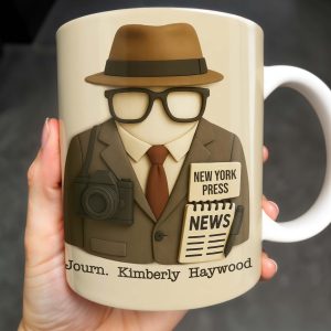 Customizable Journalist, Camera, Press Badge, Hat, Glasses - Personalized Custom Coffee Mug - OFW002_MG