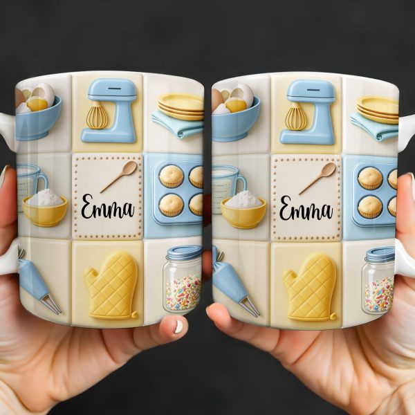 Customizable Kitchen-Themed Mug - Personalized Custom Coffee Mug - HOB030_MG Customizable Kitchen-Themed Mug - Personalized Custom Coffee Mug - HOB030_MG