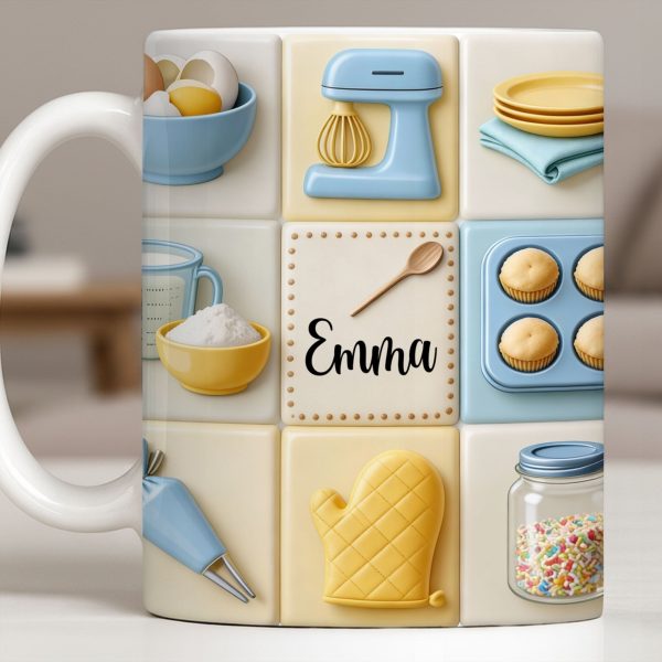Customizable Kitchen-Themed Mug - Personalized Custom Coffee Mug - HOB030_MG Customizable Kitchen-Themed Mug - Personalized Custom Coffee Mug - HOB030_MG