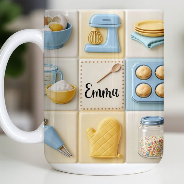 Customizable Kitchen-Themed Mug - Personalized Custom Coffee Mug - HOB030_MG Customizable Kitchen-Themed Mug - Personalized Custom Coffee Mug - HOB030_MG