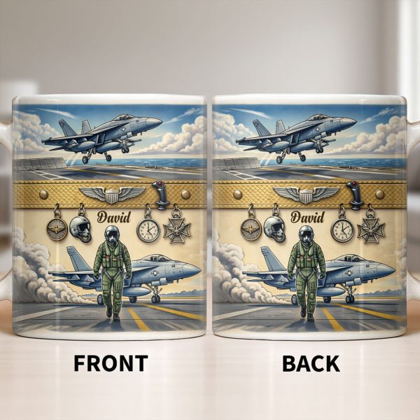 Customizable Military Pilot And Jets Theme - Personalized Custom Coffee Mug - JBS104_MG Customizable Military Pilot And Jets Theme - Personalized Custom Coffee Mug - JBS104_MG