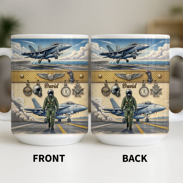 Customizable Military Pilot And Jets Theme - Personalized Custom Coffee Mug - JBS104_MG Customizable Military Pilot And Jets Theme - Personalized Custom Coffee Mug - JBS104_MG