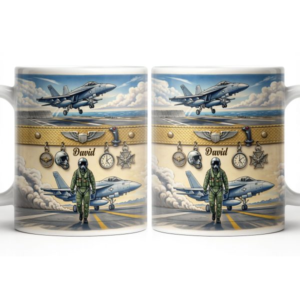 Customizable Military Pilot And Jets Theme - Personalized Custom Coffee Mug - JBS104_MG Customizable Military Pilot And Jets Theme - Personalized Custom Coffee Mug - JBS104_MG