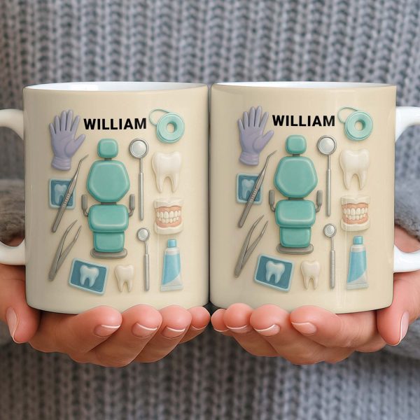 Customizable Name Dental Essentials Mug - Personalized Custom Coffee Mug - DOC072_MG Customizable Name Dental Essentials Mug - Personalized Custom Coffee Mug - DOC072_MG