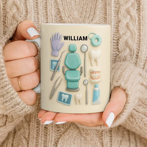 Customizable Name Dental Essentials Mug - Personalized Custom Coffee Mug - DOC072_MG Customizable Name Dental Essentials Mug - Personalized Custom Coffee Mug - DOC072_MG