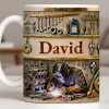 Customizable Name, Tools And Gears - Personalized Custom Coffee Mug - JBS107_MG Customizable Name, Tools And Gears - Personalized Custom Coffee Mug - JBS107_MG